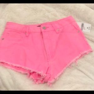 Forever 21 hot pink denim mini shorts. Never worn